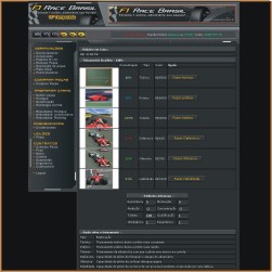 F1 Race Brasil - Página do Gerenciamento do Piloto